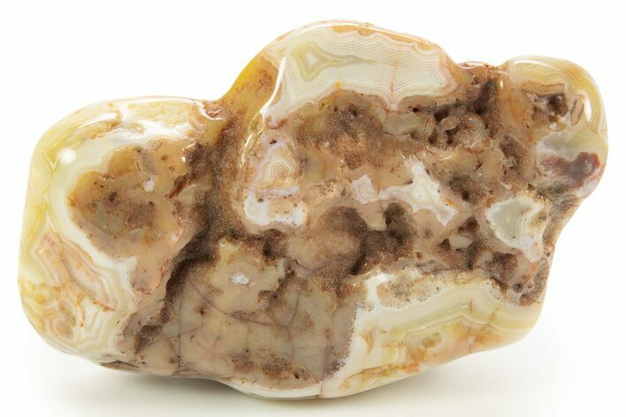 Polished Berber Agate Section - Sidi Rahal, Morocco #323998